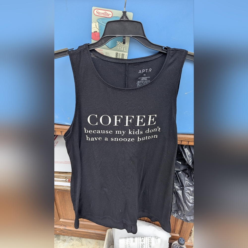 Apt. 9 Black Fitted Crop Tank Top